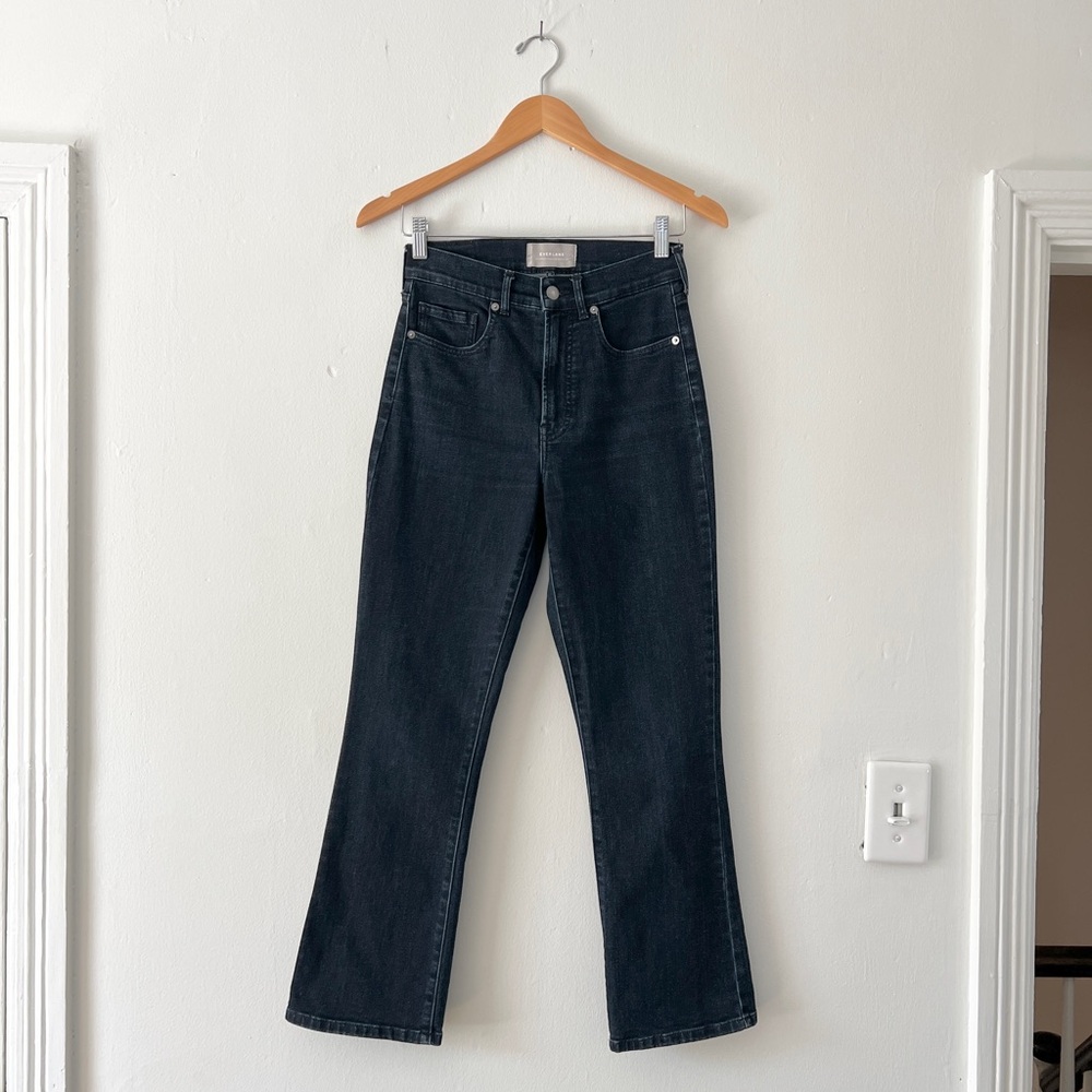 Everlane 26 The Authentic Stretch Slim Bootcut Jean Dark Rinse